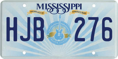 MS license plate HJB276