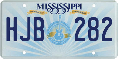 MS license plate HJB282