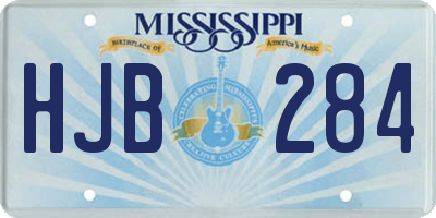 MS license plate HJB284