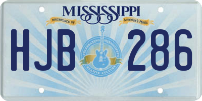 MS license plate HJB286