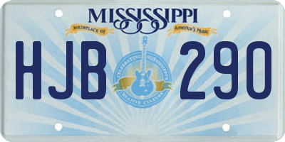 MS license plate HJB290