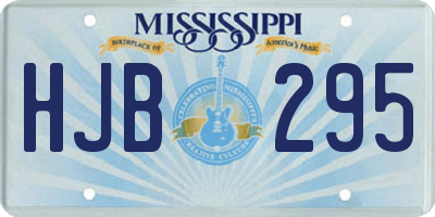 MS license plate HJB295