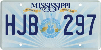 MS license plate HJB297