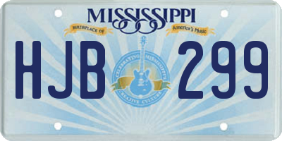 MS license plate HJB299