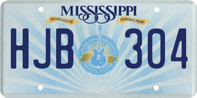 MS license plate HJB304