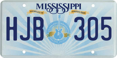 MS license plate HJB305