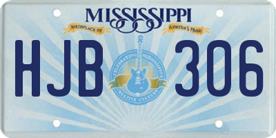 MS license plate HJB306