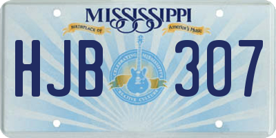MS license plate HJB307