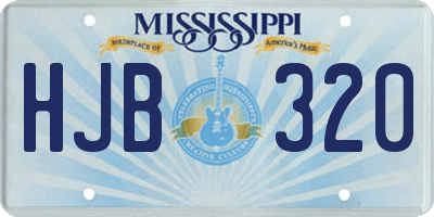 MS license plate HJB320
