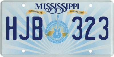 MS license plate HJB323