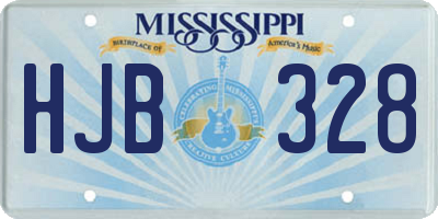 MS license plate HJB328
