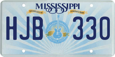 MS license plate HJB330
