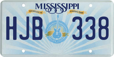 MS license plate HJB338