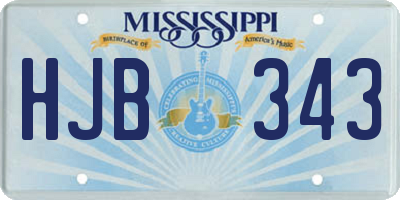 MS license plate HJB343