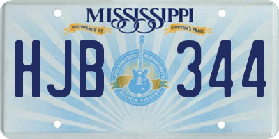 MS license plate HJB344