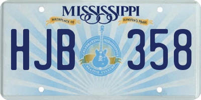 MS license plate HJB358