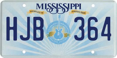 MS license plate HJB364