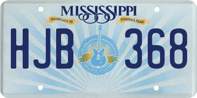 MS license plate HJB368