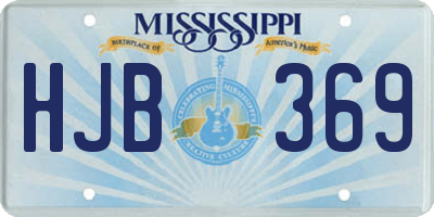 MS license plate HJB369