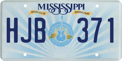 MS license plate HJB371