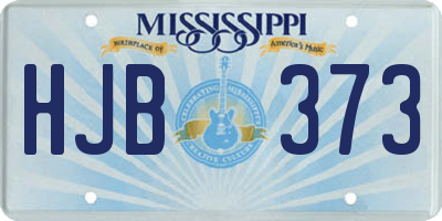 MS license plate HJB373