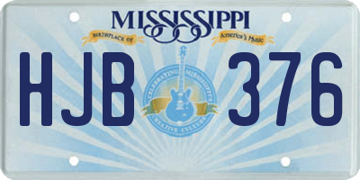 MS license plate HJB376