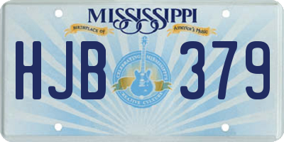 MS license plate HJB379