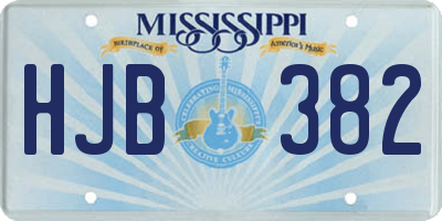 MS license plate HJB382