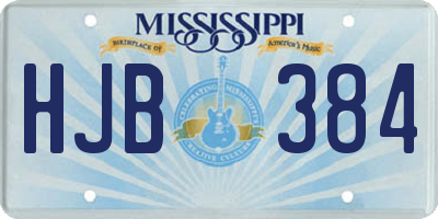 MS license plate HJB384