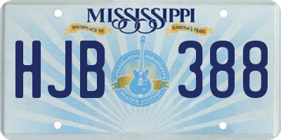 MS license plate HJB388