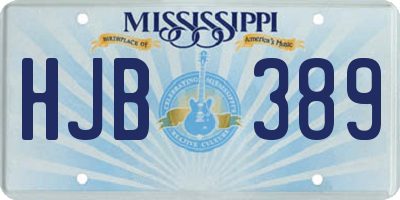 MS license plate HJB389