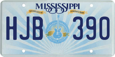MS license plate HJB390