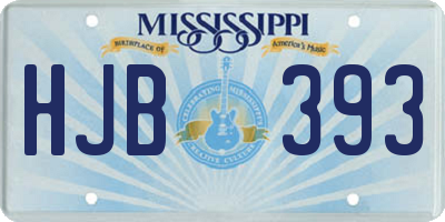 MS license plate HJB393