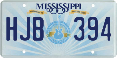 MS license plate HJB394