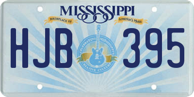 MS license plate HJB395