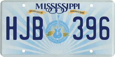 MS license plate HJB396