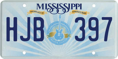 MS license plate HJB397