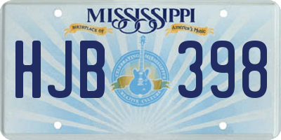 MS license plate HJB398