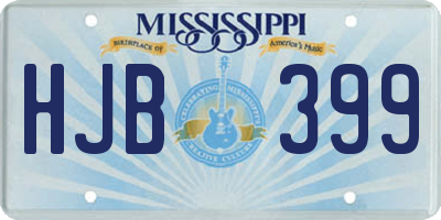 MS license plate HJB399