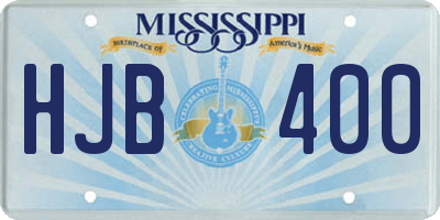 MS license plate HJB400