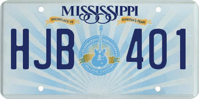 MS license plate HJB401