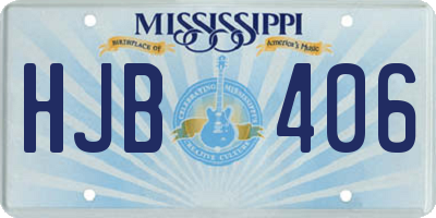 MS license plate HJB406