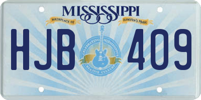 MS license plate HJB409