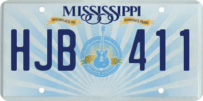 MS license plate HJB411