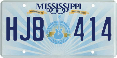 MS license plate HJB414
