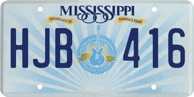 MS license plate HJB416