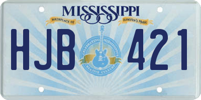 MS license plate HJB421