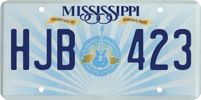 MS license plate HJB423