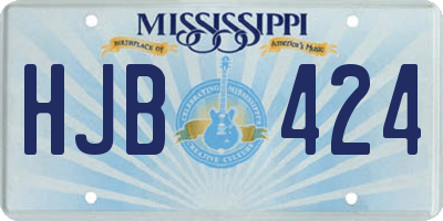 MS license plate HJB424