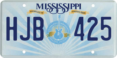 MS license plate HJB425